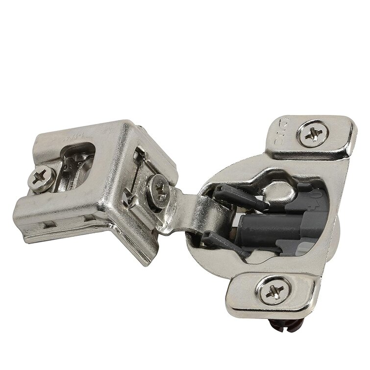 Self locking shop cabinet hinges